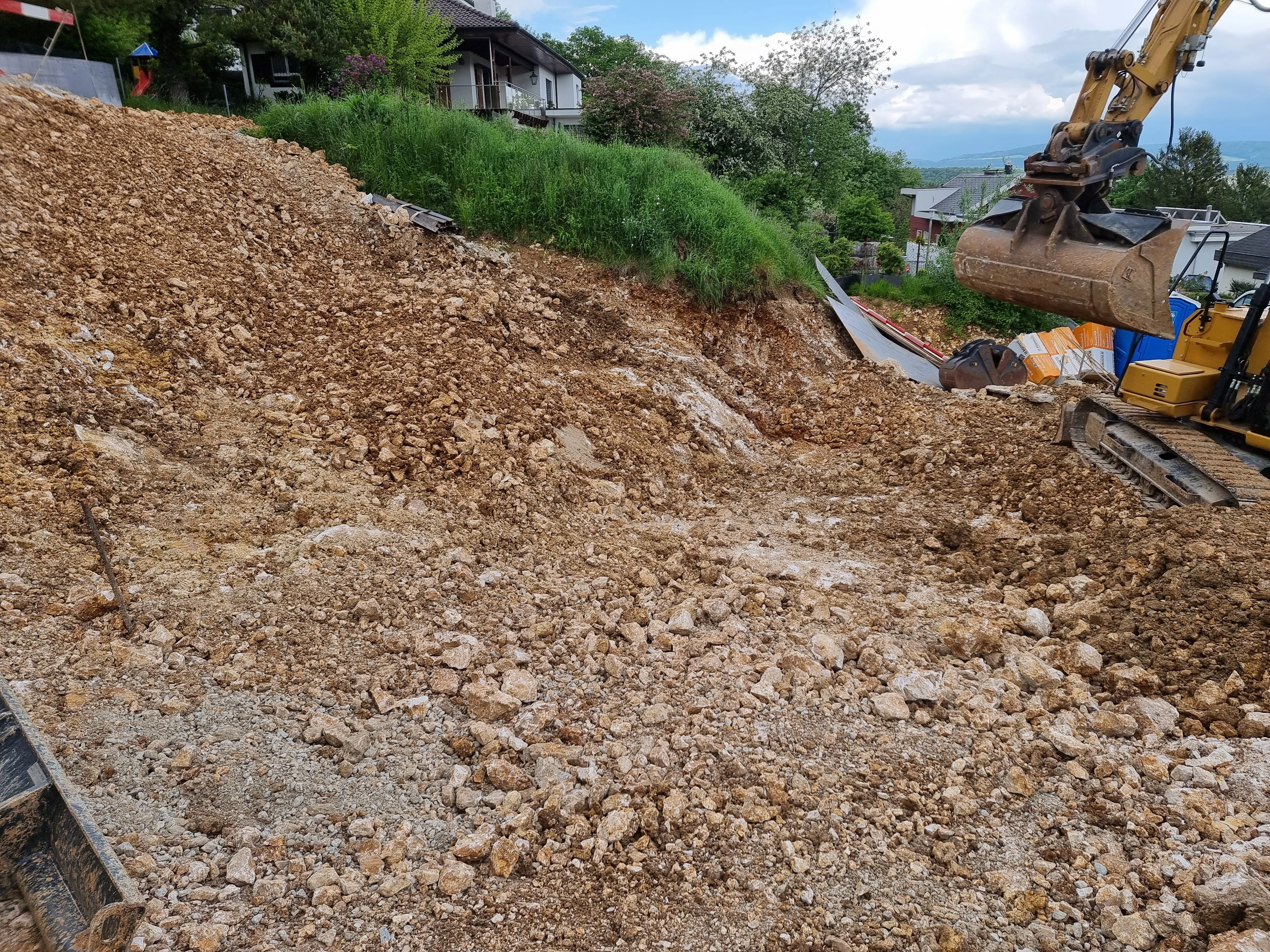 bagger arbeiten basel garten aushub umgestaltung fundament vorbereitung